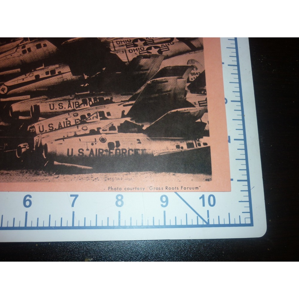 Ohio ANG F-84F Thunderstreak Jet Fighter Aircraft Boneyard Scrap Photo Print - Picture 3 of 5